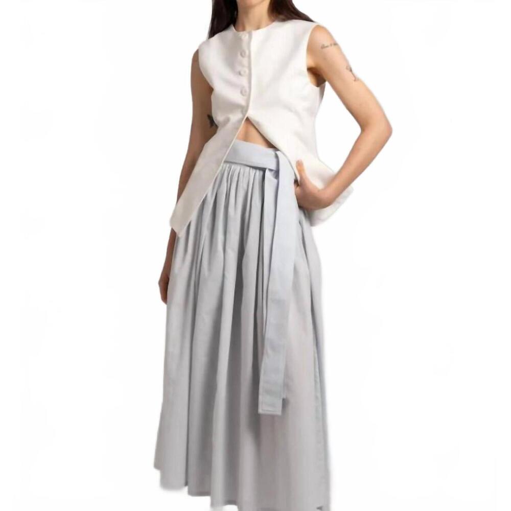 NEW SLOAN sculpted crew neck vest in ivory